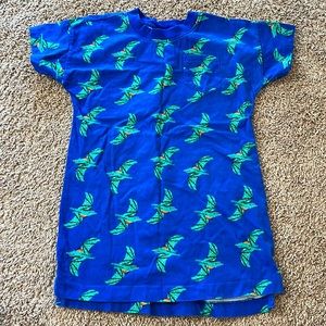 Hanna Andersson blue pterodactyl tshirt dress 110 cm | 5T